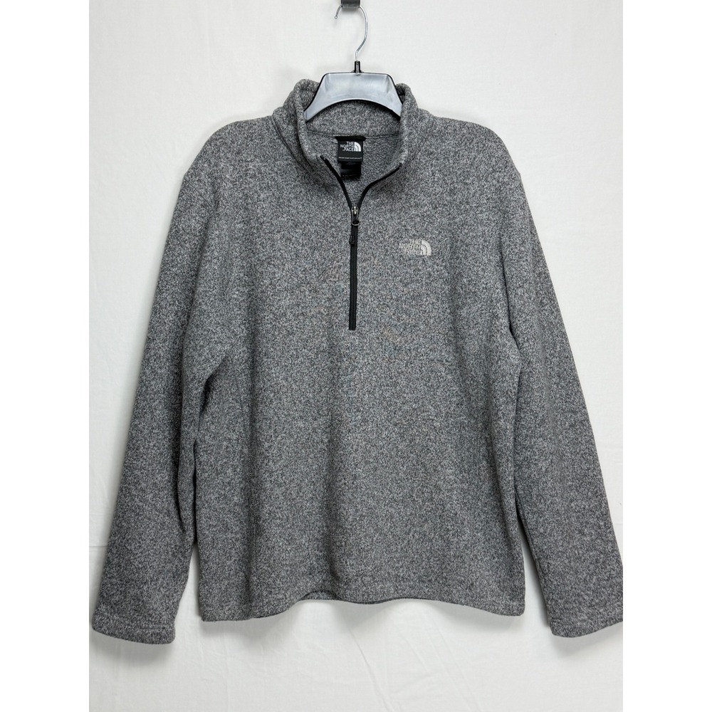The North Face Men Fleece Quarter Zip Large Gray Gordon Lyons Pullover